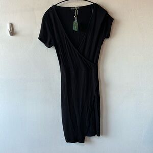 #166 Black Ribbed Dress